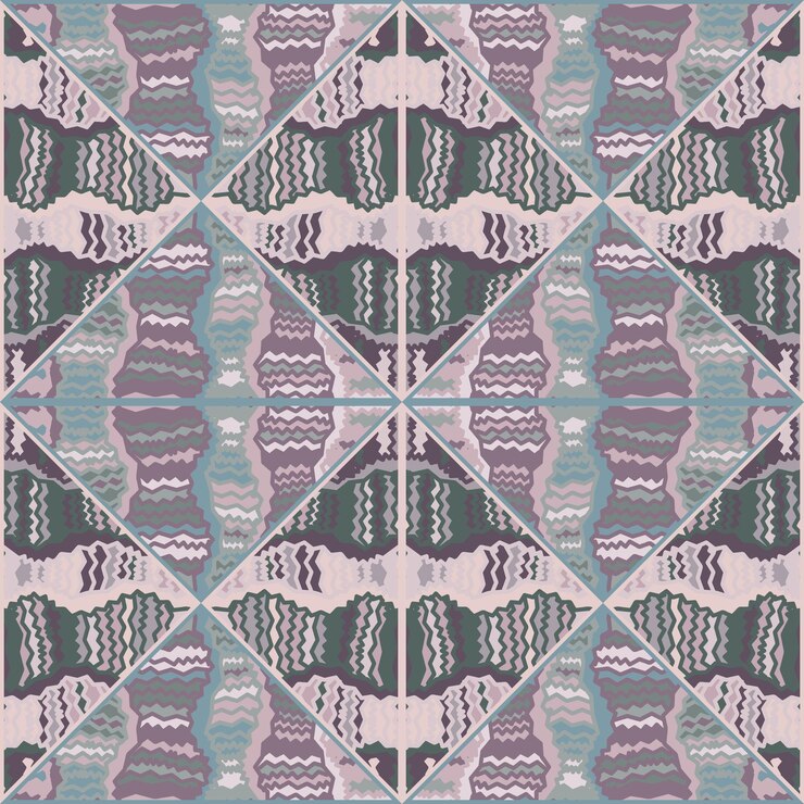 Vector azulejo de mosaico tribal patrón de fondo transparente de garabato abstracto