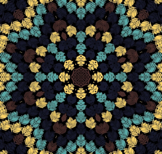 Azulejo de mosaico vector de patrones sin fisuras Interior wallpaper colorido