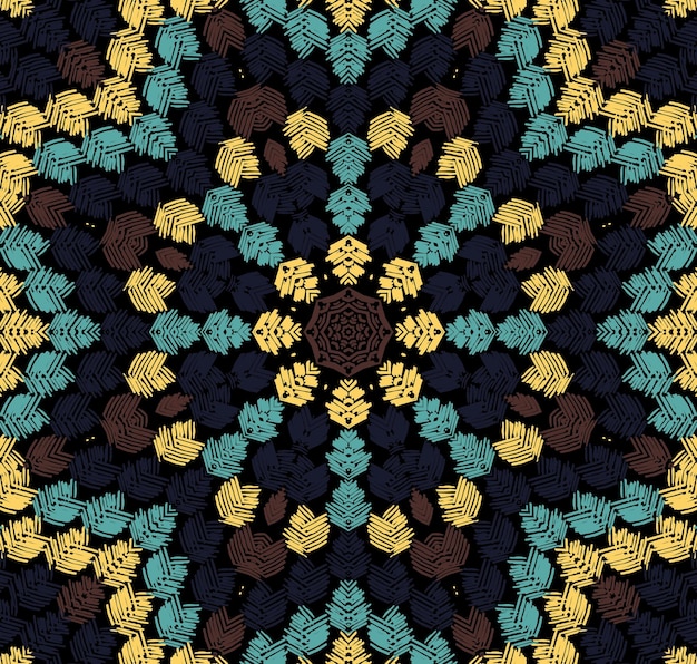 Azulejo de mosaico vector de patrones sin fisuras Interior wallpaper colorido