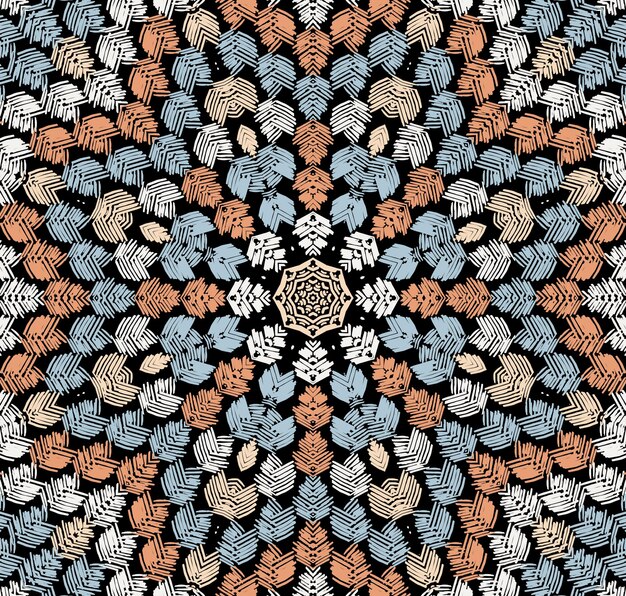 Azulejo de mosaico vector de patrones sin fisuras Interior wallpaper colorido