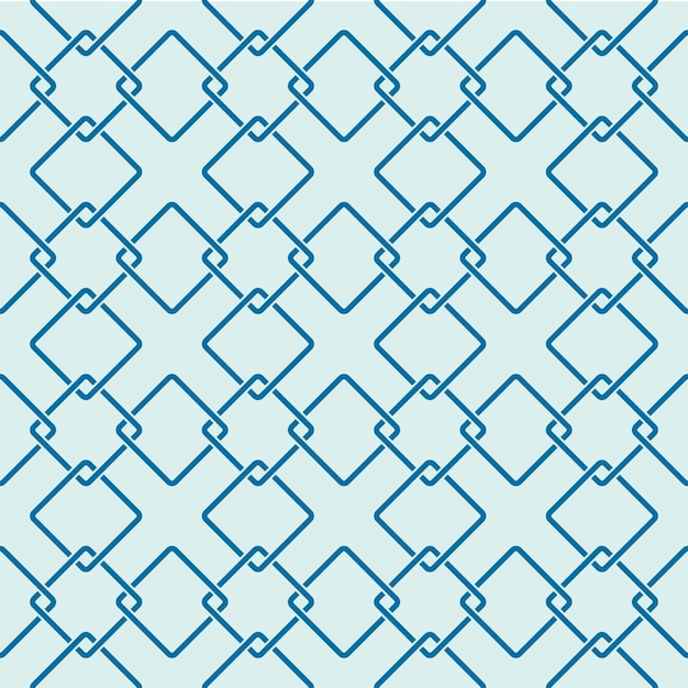 Azulejo ornamental de empalme simple gráfico, patrón repetido vectorial hecho usando cuadrados entrelazados. La textura abstracta de arte vintage se puede utilizar como papel tapiz y en el diseño textil.