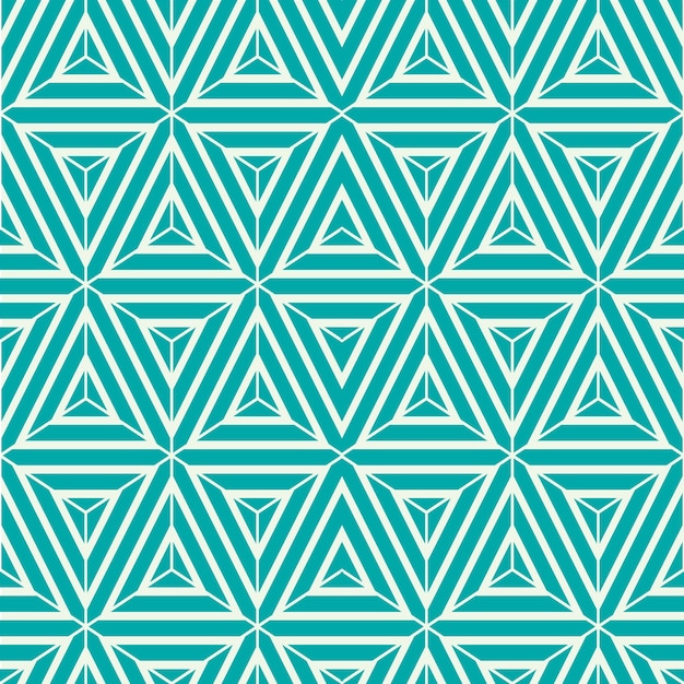 Azulejo ornamental simple gráfico, patrón repetido vectorial hecho con triángulos. la textura abstracta de arte vintage se puede utilizar como papel tapiz y en el diseño textil.