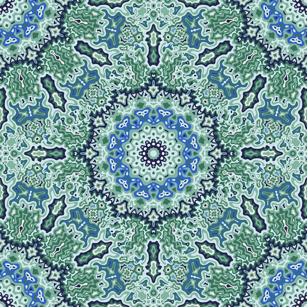 Azulejo patrón sin costuras diseño étnico ornamento de azulejos interiores repetición de motivo cuadrado