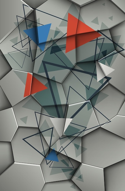 Azulejos 3D con patrones geométricos Ilustración vectorial Esbozo para la creatividad