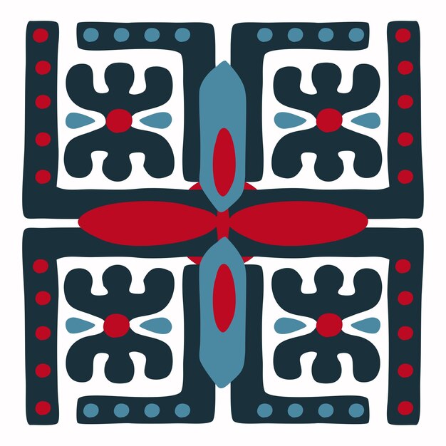 azulejos abstractos de moda creativos patrón escandinavo patrones nórdicos estilo folclórico étnico dibujado a mano