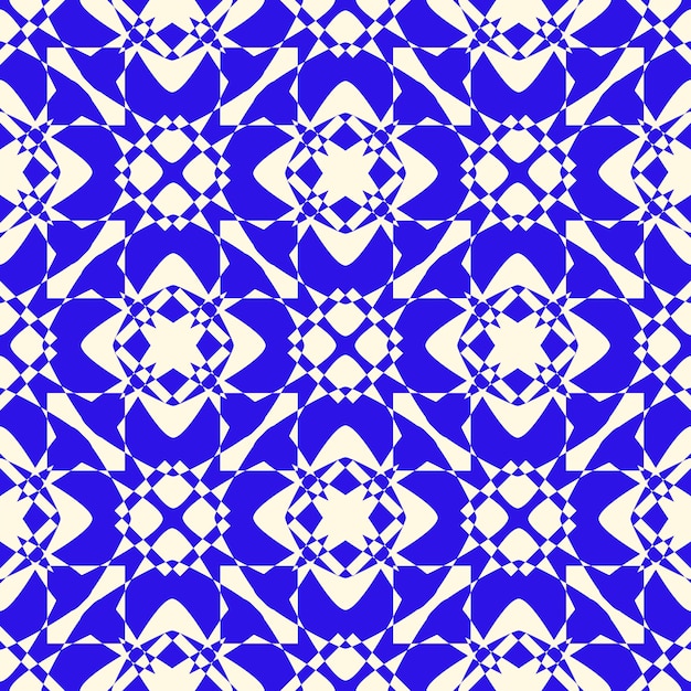 Vector azulejos azules patrón decorativo sin costuras fondo repetitivo impresión de papel tapiz azulejos