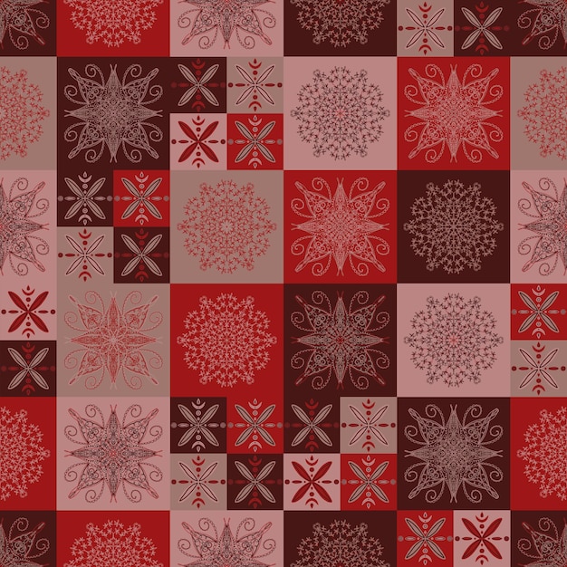 Azulejos de cerámica en estilo patchwork vector patrones sin fisuras orígenes étnicos