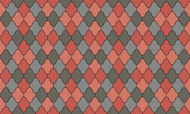 azulejos de cerámica retro forma abstracta en ilustración de estilo de patrón sin costuras geométrico