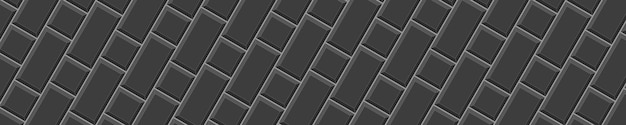 Azulejos cuadrados y rectangulares negros en disposición diagonal Placa para salpicaduras de cocina Pared de cerámica del baño