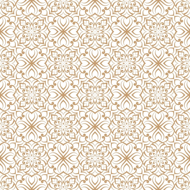 azulejos dorados sin costuras de lujo tela textil o tarjeta de invitación de boda india patrón de mandala