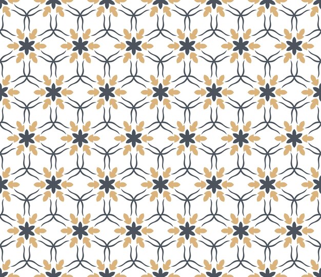 Azulejos florales Seamless Vector Patternflower Fondo de patrón de textura geométrica