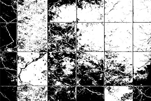 azulejos de lujo monocromáticos de alto contraste con textura grunge