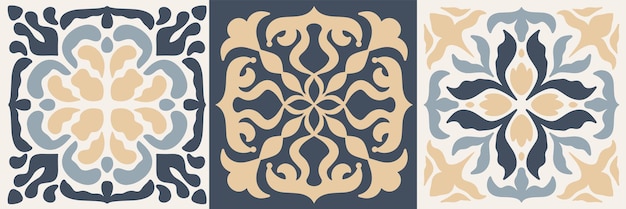 azulejos de mosaico de cerámica vintage de Portugal