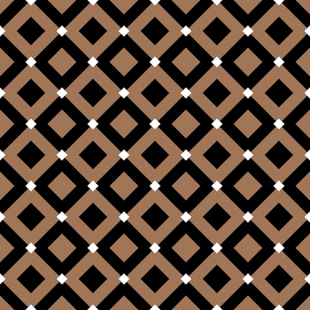 Azulejos negros y dorados de época diagonal chequerwise cuadrados vector patrón o fondo.