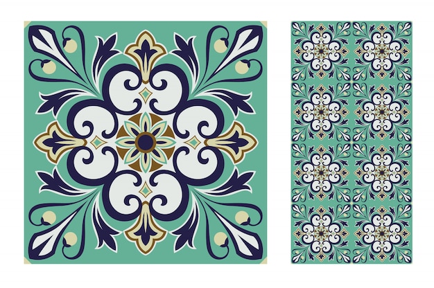 Azulejos patrones portugueses antiguos diseño sin costuras