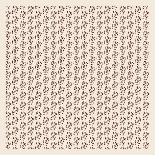 El azulejos de la taza de café Un patrón sin costuras de delicias para llevar