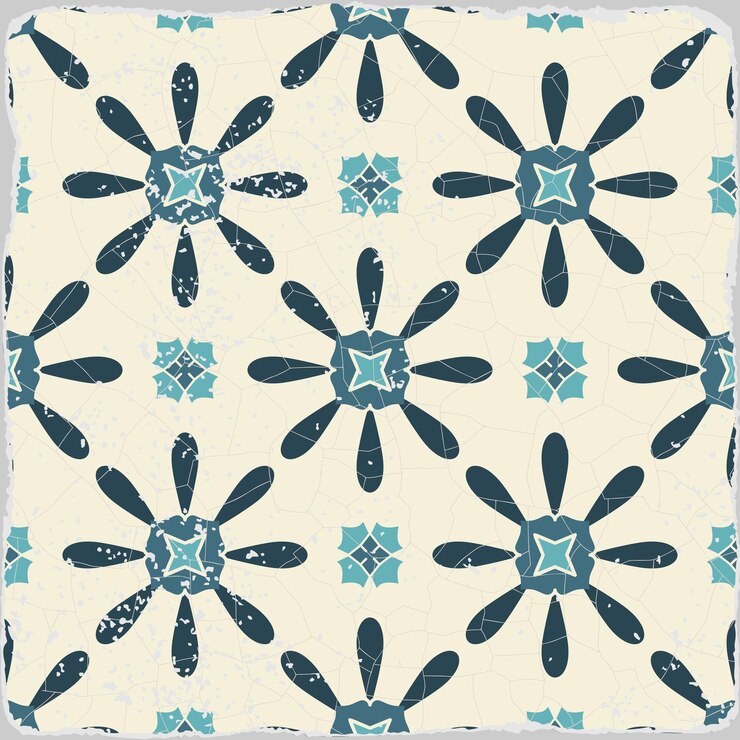 Vector azulejos tradicionales portugueses ornamentados. patrón vintage para diseño textil. mosaico geométrico