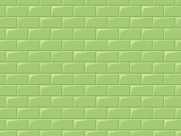 Azulejos verdes patrón horizontal sin costuras Ladrillos de cerámica en piscina de metro al aire libre