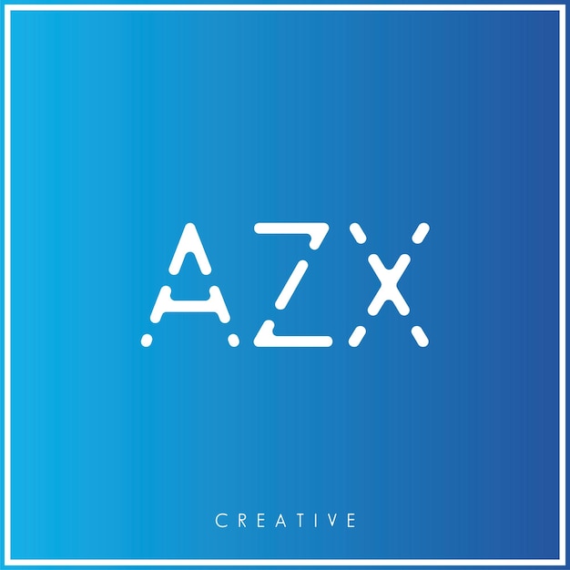 AZX Creative Vector Último Diseño de Logotipo Último Logotipo Minimal Ilustración Vector Premium Monograma