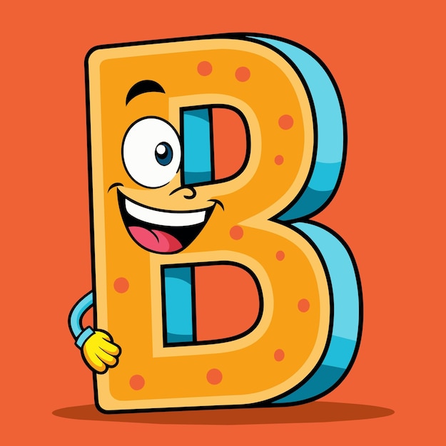 B alfabeto de letras creativas
