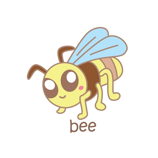 B, carta, para, abeja, ilustración, vector Clipart