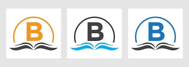 B Carta Educación Logo Libro Concepto Formación Carrera Signo Universidad Academia Graduación Diseño de logotipo