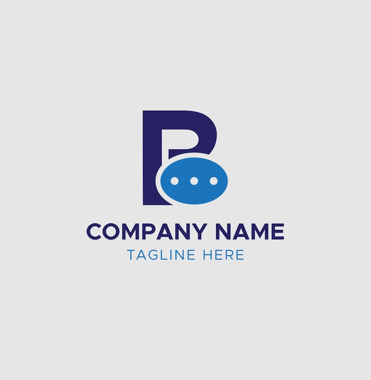 Vector b chat espacio negativo diseño de logotipo ilustración vectorial icono de monograma moderno para la empresa logotipo moderno