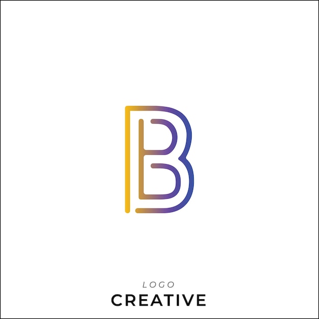 B Diseño creativo de logotipo Branding Diseño de logotipo Ilustración vectorial Diseño de íconos Diseño de monogramas