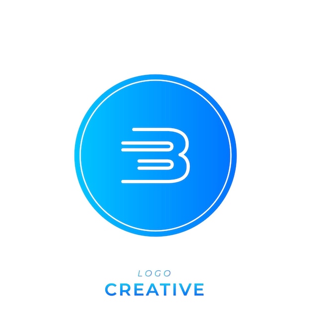 B Diseño creativo del logotipo Diseño mínimo del logotipo Diseño clásico Vector último diseño del logotipo Monograma