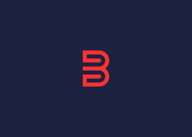 b diseño de icono del logotipo de la letra de la inspiración de la plantilla de diseño vectorial