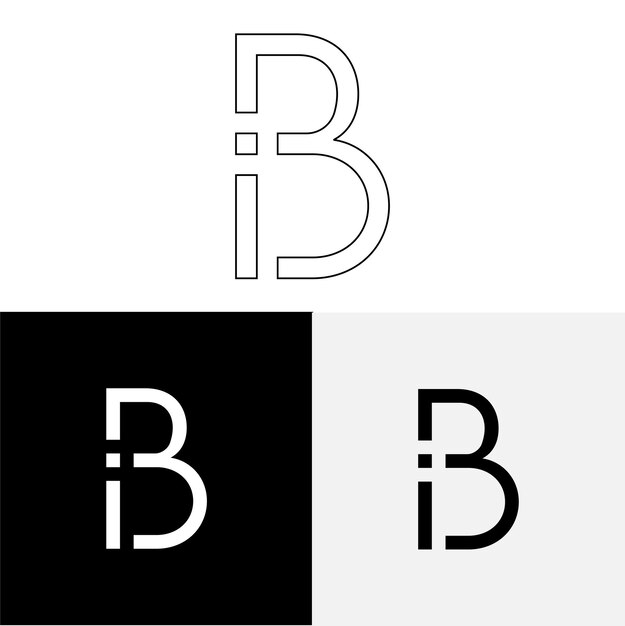 B Diseño de logotipo creativo de este último Vector Premium Logotipo creativo Ilustración vectorial Logotipo Carta Logotipo