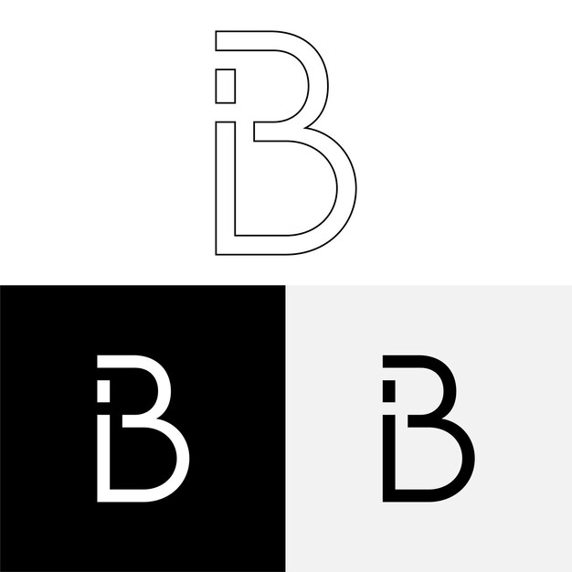 B Diseño de logotipo creativo de este último Vector Premium Logotipo creativo Ilustración vectorial Logotipo Carta Logotipo