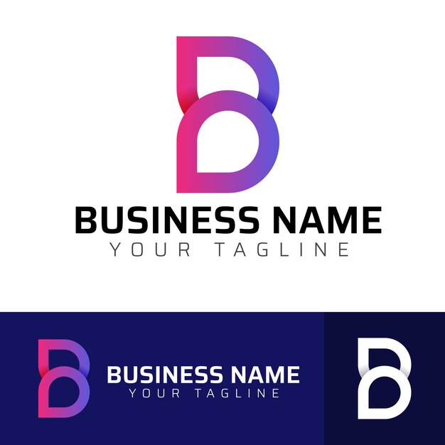 B Diseño de logotipo de letras premium en vector de abstracto 3D creativo moderno