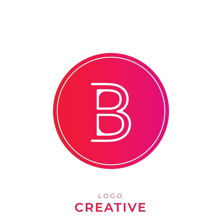 Vector b diseño de logotipo de marca diseño creativo de logotipo diseño clásico diseño posterior de logotipo monograma de logotipo vectorial