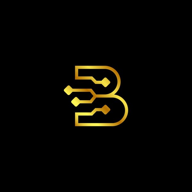 B diseño de logotipo minimalista