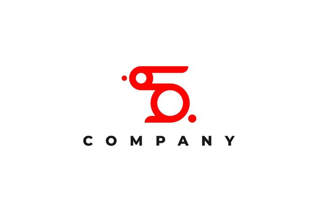 b doble conejo logotipo moderno