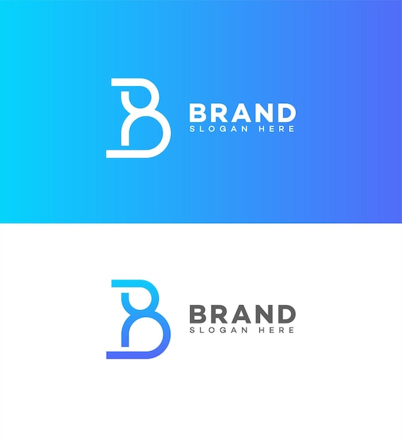 B Icon de la letra del logotipo Identidad de la marca B plantilla de símbolo de la letra de la señal