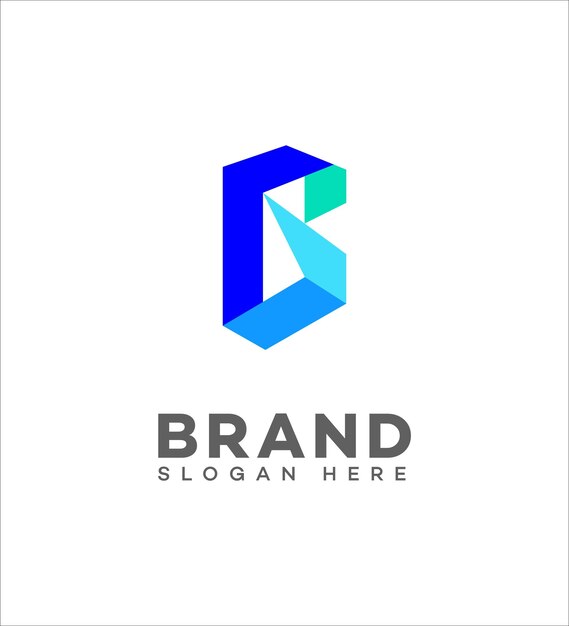 B Icon de la letra del logotipo Identidad de la marca B plantilla de símbolo de la letra de la señal