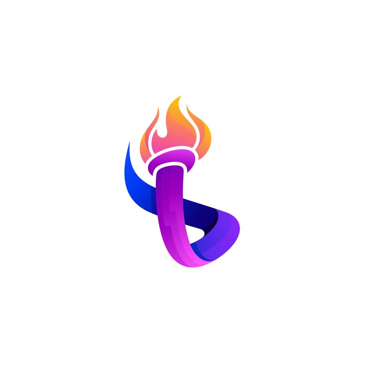 Vector b icona plantilla letra b logotipo y diseño de fuego 3d colorido