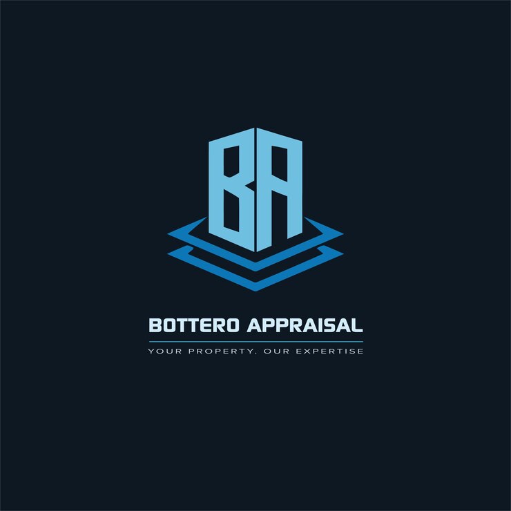 B Logotipo BA Letra Vector de diseño moderno con color de gradiente azul y plateado