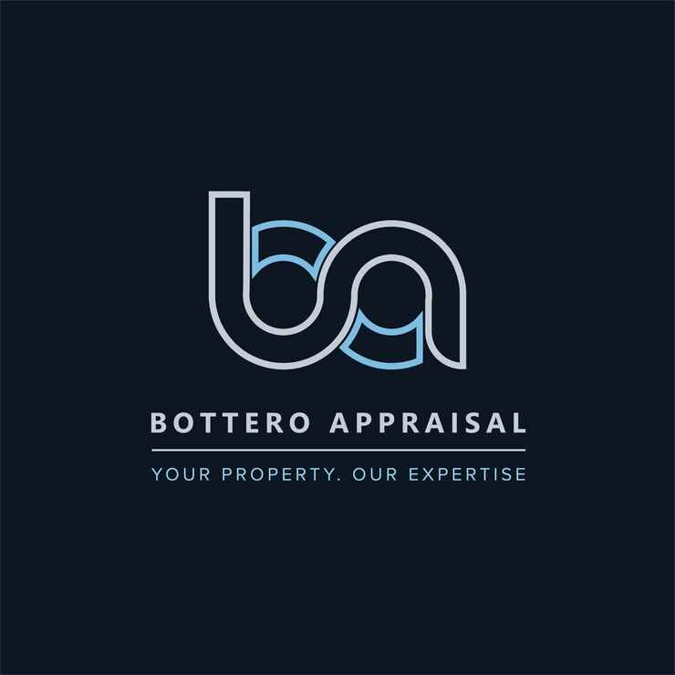 B Logotipo BA Letra Vector de diseño moderno con color de gradiente azul y plateado