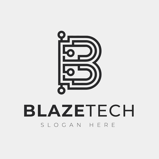 B Logotipo de la empresa Logotipo creativo Logotipo técnico Logotipo mínimo