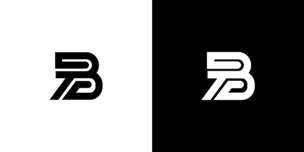 B logotipo inicial abstracto