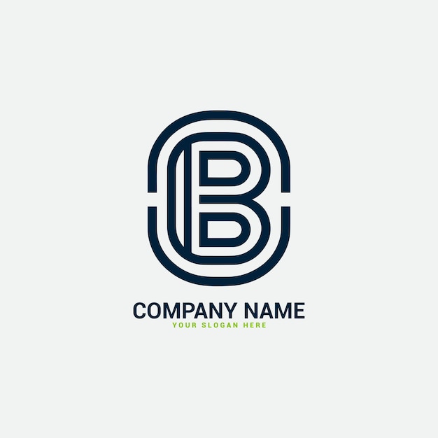 B logotipo de la letra Abstracto moderno fuente de alfabeto digital Tipografía de tecnología mínima