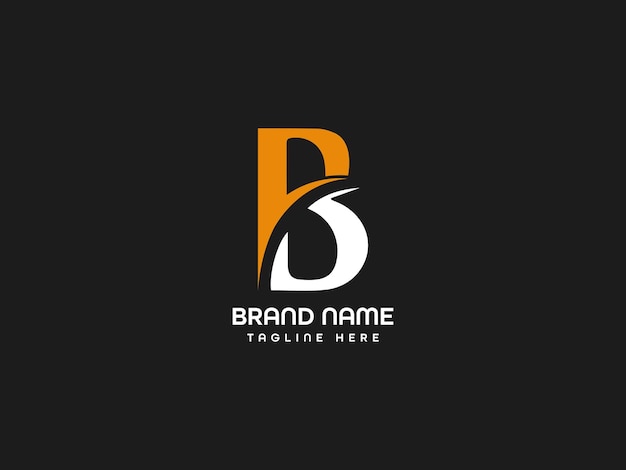 b logotipo de letra moderna
