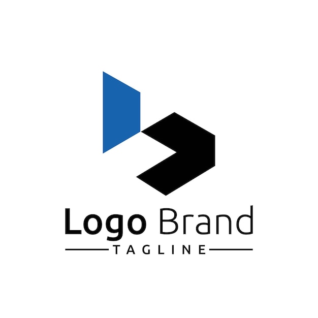 B Modelo de logotipo de resumen de negocios modernos