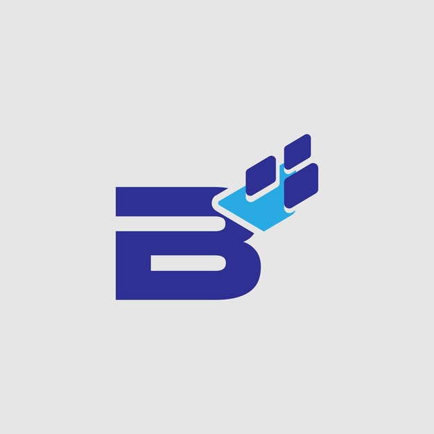 B plantilla de diseño de logotipo tecnológico B logotipo técnico B vector tecnológico