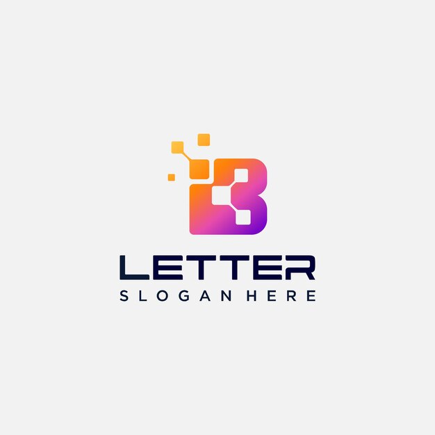 B tech letter logo