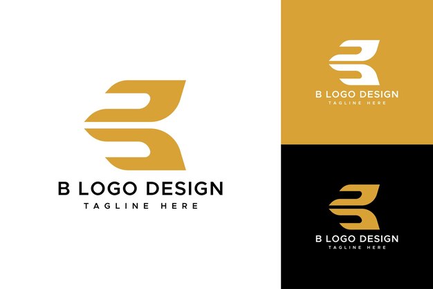 B Templata de diseño de logotipo de lujo de letras