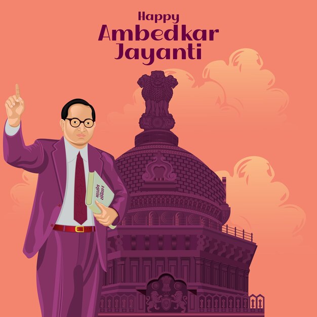 Vector baba saheb ambedkar jayanti creativo